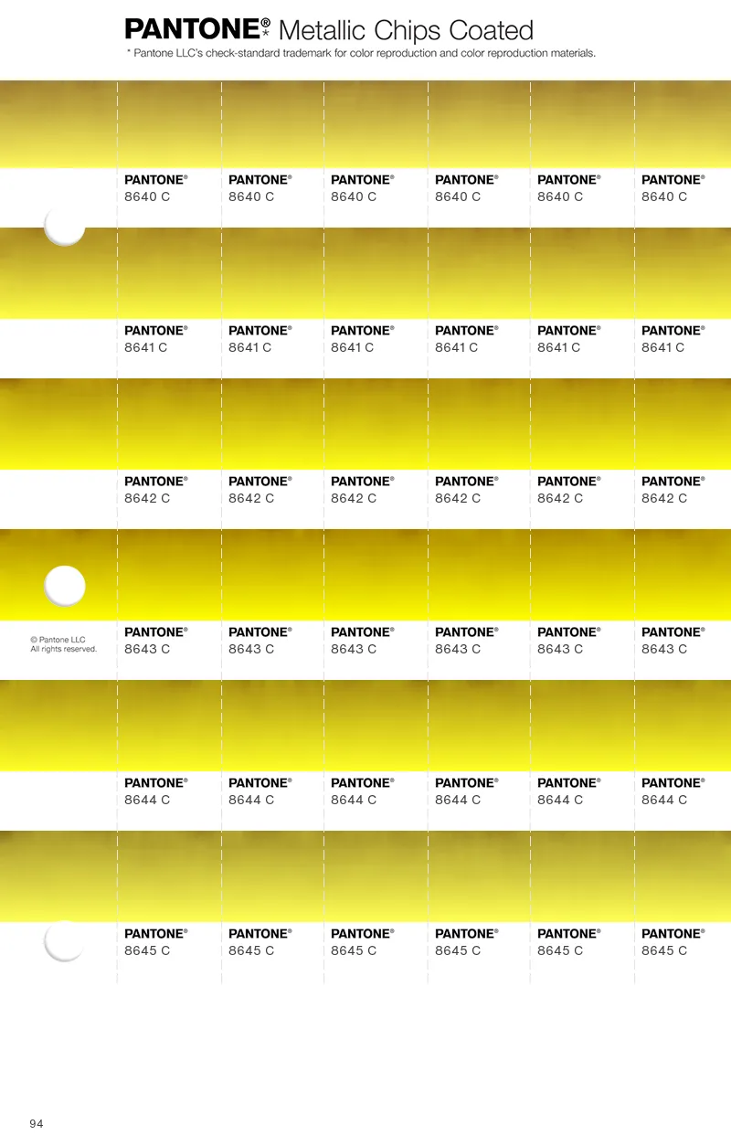 PANTONE® USA | Chip Replacement Pages | Coated & Uncoated